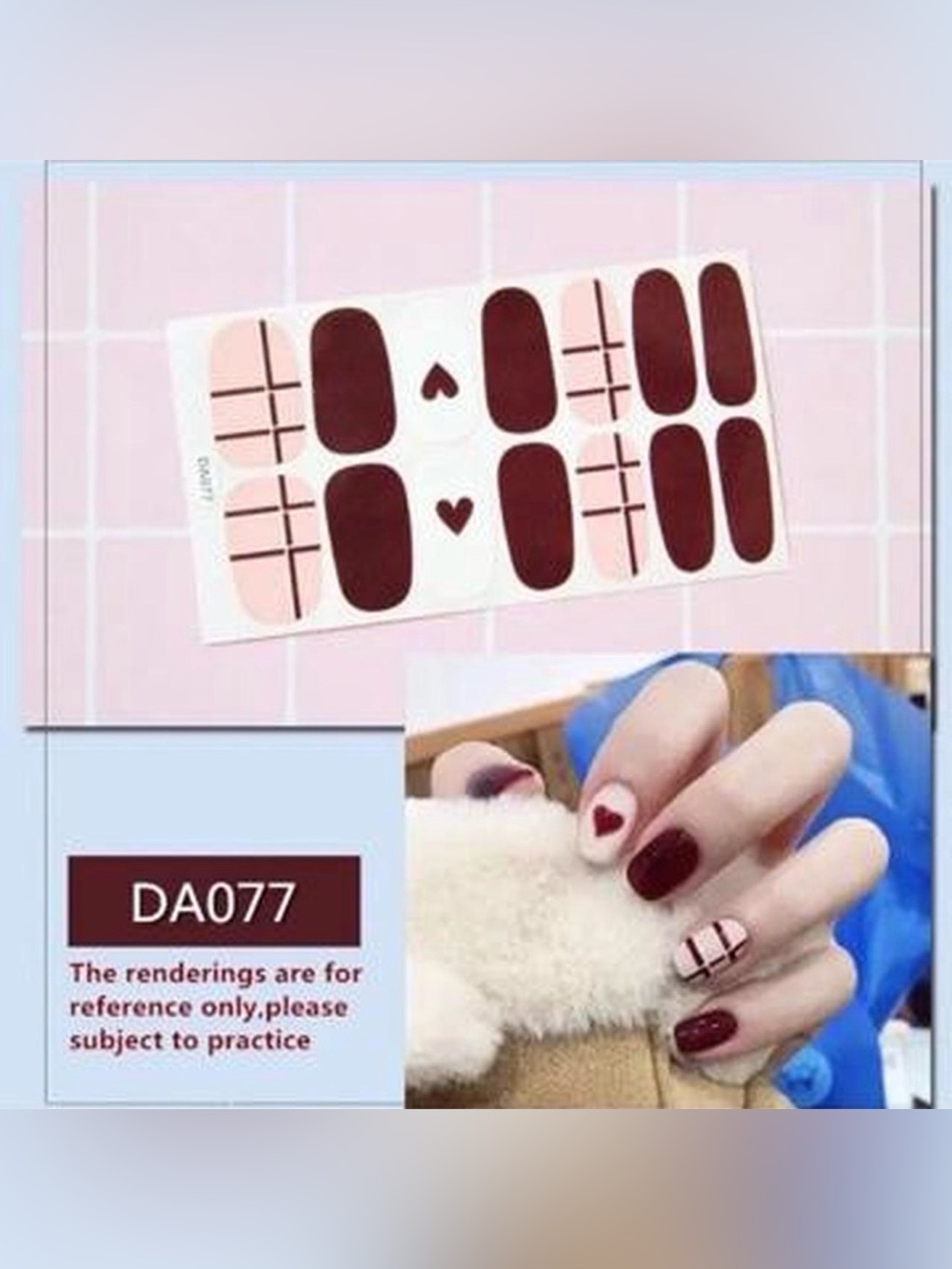 $2 Burgundy Nail Wraps $2 WITH ANY $10 ORDER OR MORE